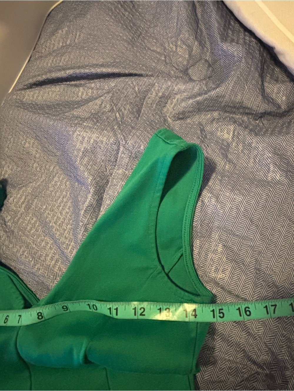 Vintage Deep Green V-Neck Fit & Flare Mini Dress - Picture 7 of 10
